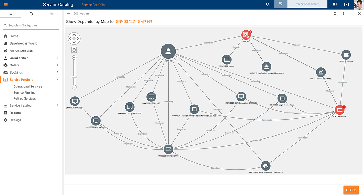 Screen shot: Discovery Dependency Mapping