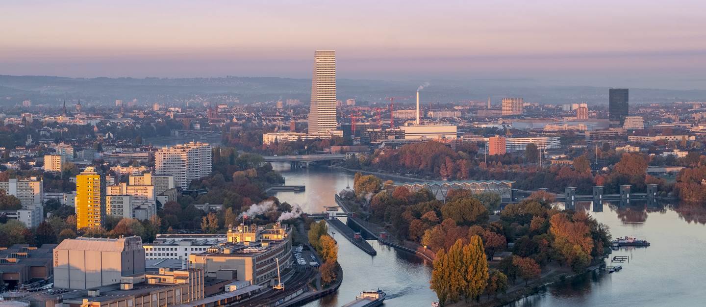 Luftaufnahme von Basel